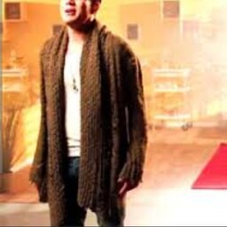ژاکت بافت بلند مردانه دستبافت قهوه  ای مدل کلیپ آدام لمبرت فری سایز LXl XXl