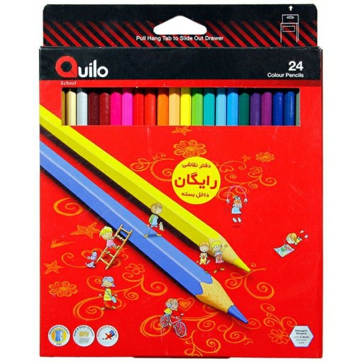 مداد رنگی 24 رنگ کوییلو ( Quilo ) درجه یک