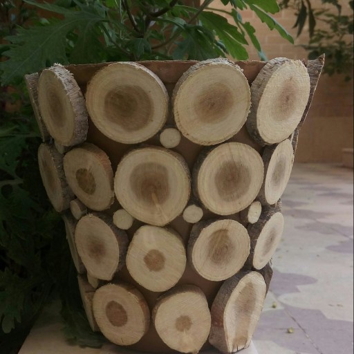 گلدان چوبی(دست ساز)