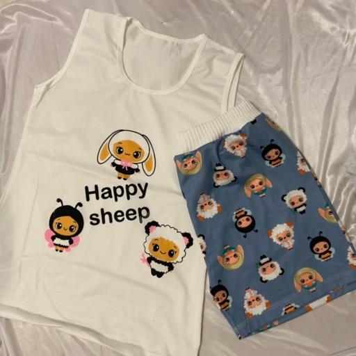 تاپ و شورت چاپی-happy sheep