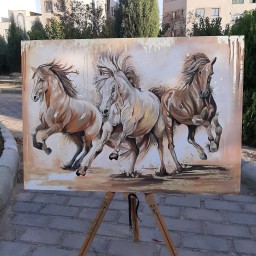 نقاشی اسب رنگ و روغن