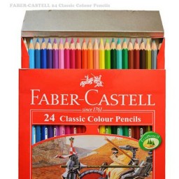 مداد رنگی 24 رنگ جعبه مقوایی فابرکاستل اصل