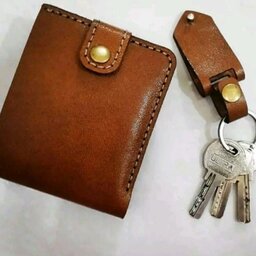 ست کیف جیبی مردانه و جا کلیدی چرم طبیعی  قابل  سفارش  در رنگ های مختلف 