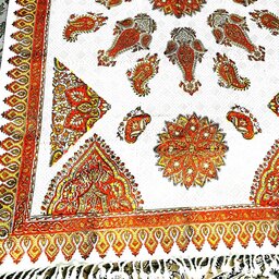 سفره قلمکار اصلی اصفهان  درجه یک صد در صد پنبه رنگ ثابت قابل شستشو 