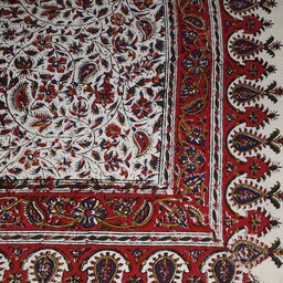 سفره قلمکار اصلی اصفهان درجه 1  صد درصد پنبه رنگ ثابت  قابل شستشو