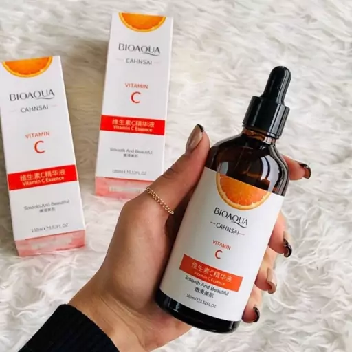 سرم ویتامین سی بیوآکوا bioaqua vitamin c serum سرم بیواکوا آبرسان صورت یتامین C سرم ضدلک  ضدچروک جوانساز پوست اصل