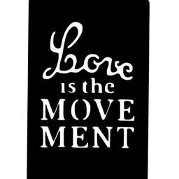 شابلون تتو موقت مدل نوشته انگلیسی Love Is The Movement مجموعه 2 عددی