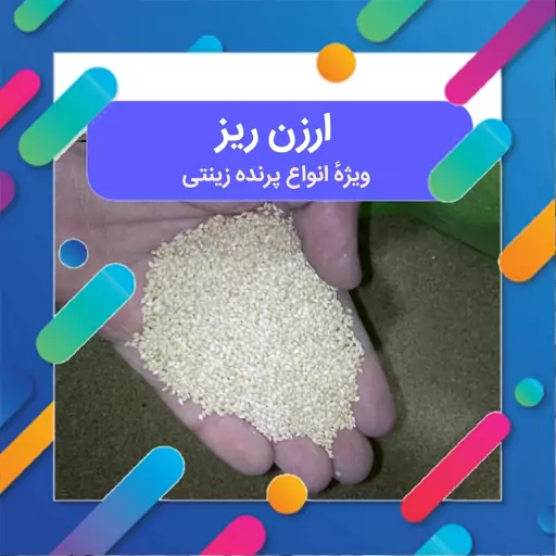 ارزن ریز درجه یک 100 گرمی مخصوص پرنده زینتی   خوراک فنچ    خوراک قناری    