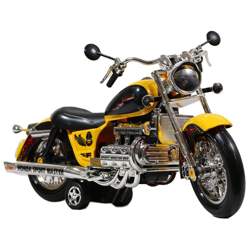 اسباب بازی موتور هارلی دیویدسون قدرتی برند درج رنگ زرد سایز بزرگ