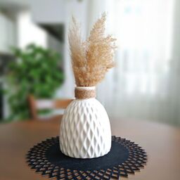 گلدان چینی سفید مدل انگشتی  طراحی ساده و زیبا 