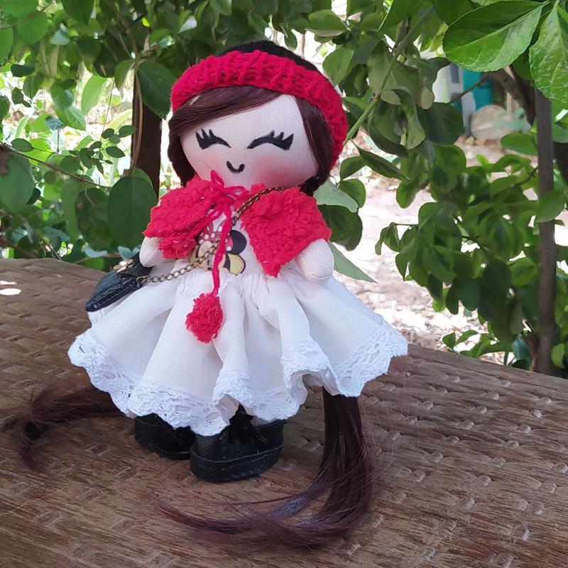عروسک روسی دستساز دختر شنل قرمز 18سانتیمتری