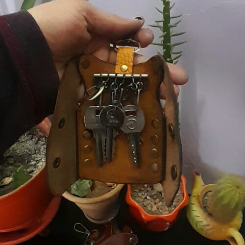 جاکلیدی چرم طبیعی گاو کد678