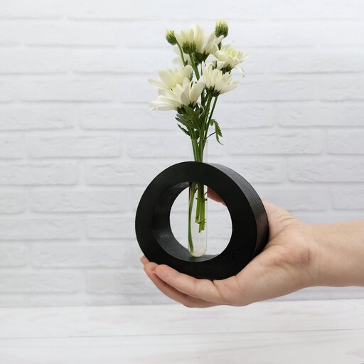 گلدان بتنی شیک با جاگلی شیشه ای مناسب گل طبیعی و مصنوعی (قیمت برای یک عدد نوشته شده)