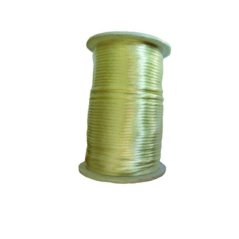 نخ قیطان ماکارونی شیری رنگ مدل SH90 طول 90 متر