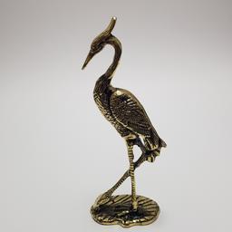 مجسمه برنجی پرنده فلامینگو ایستاده دو طرفه 
