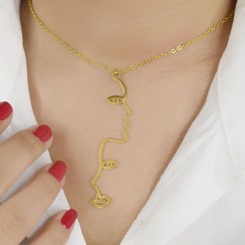 گردنبند زنانه طرح طلا ضد حساسیت کد 3254