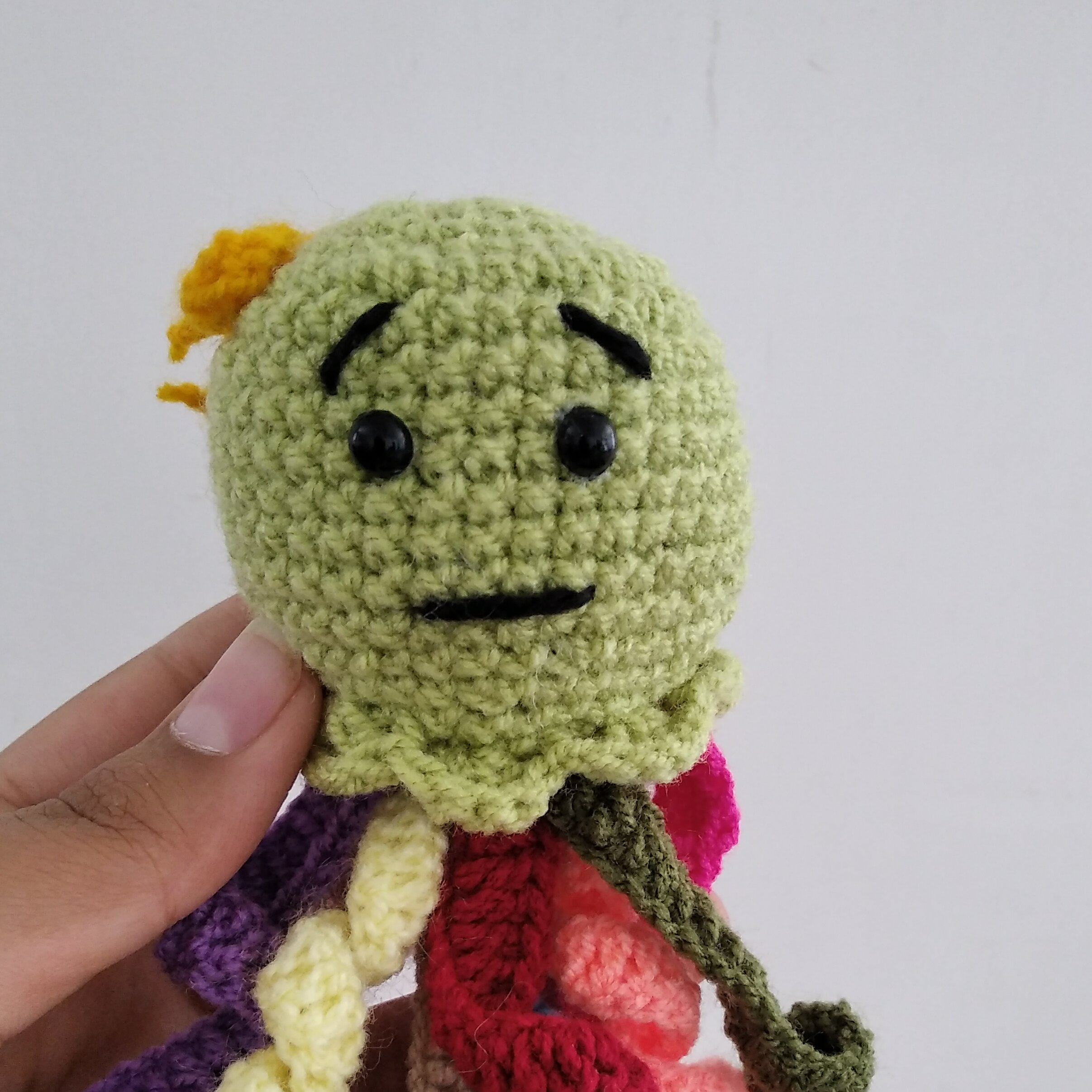 عروسک بافتنی هشت پای چند رنگ