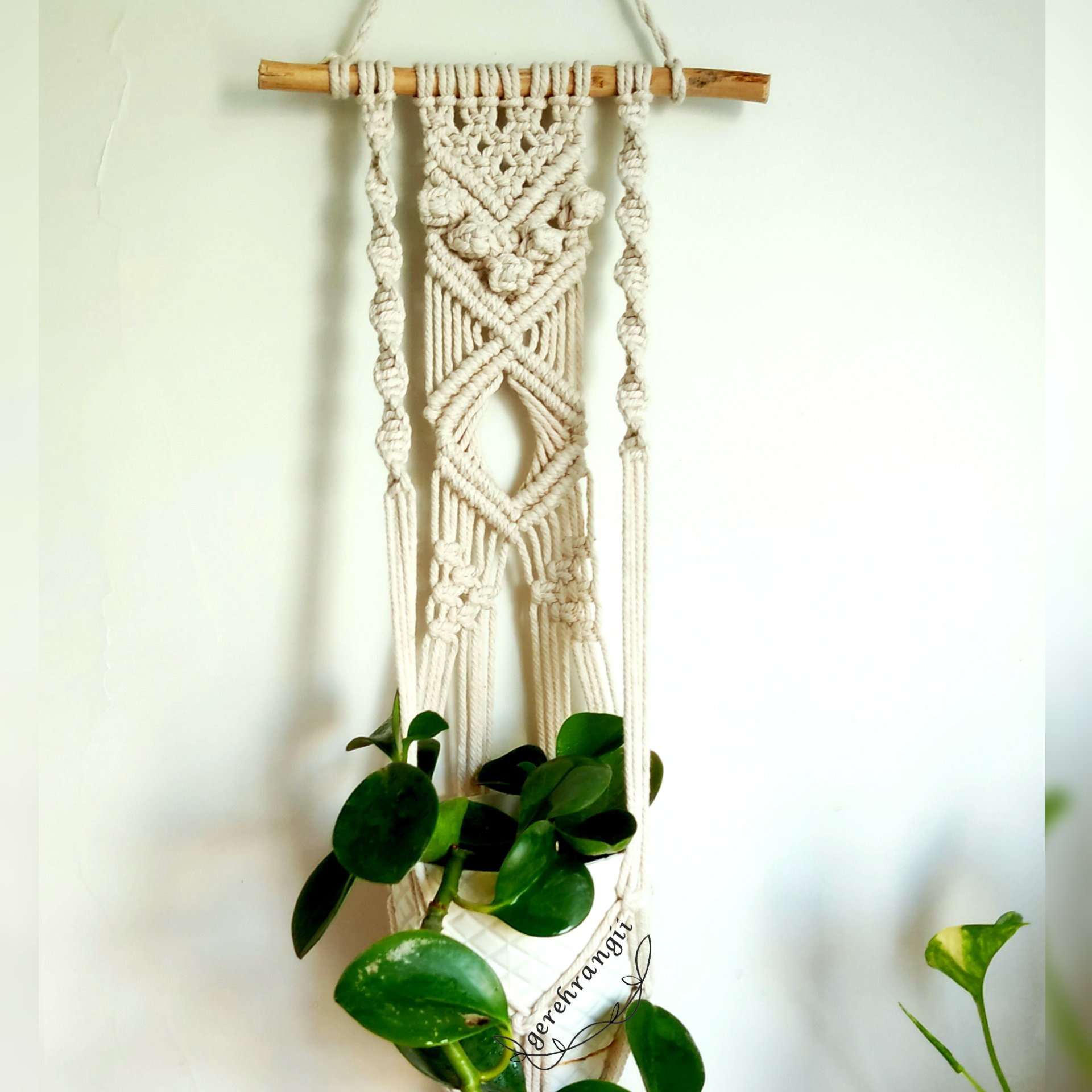 آویز گلدان طرح مینا