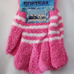 دستکش زمستانی بچگانه  وارداتی  برند SOFTSAIL   دخترانه و پسرانه یا شش رنگ خوشکل پاستیلی
