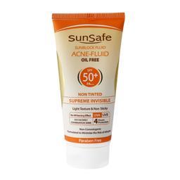 کرم ضد آفتاب SPF50 فاقد چربی سان سیف مناسب پوست های چرب و آکنه ای 50 میلی لیتر