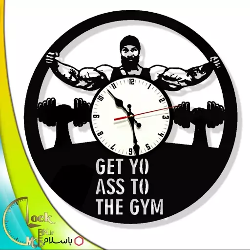 ساعت دیواری طرح بدنسازی GYM کد 740