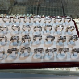 حلقه نقره مردانه عیار 925 مدل جواهری بازرگانی لطفی دارای روکش رادیوم