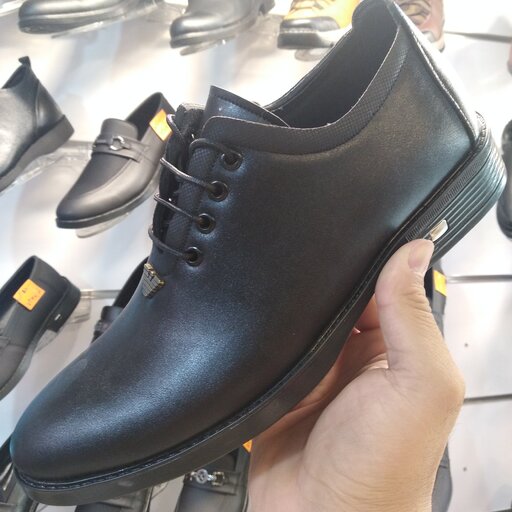 کفش مجلسی مردانه  هرمی بندی چرم صنعتی 40 تا 44 برند فلر