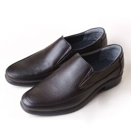 کفش چرم مردانه کفش مسعود تبریز مدل سناتور22 رنگ قهوه ای سایز 40 الی 44