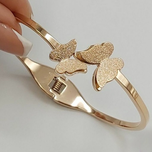 دستبند النگویی استیل پروانه