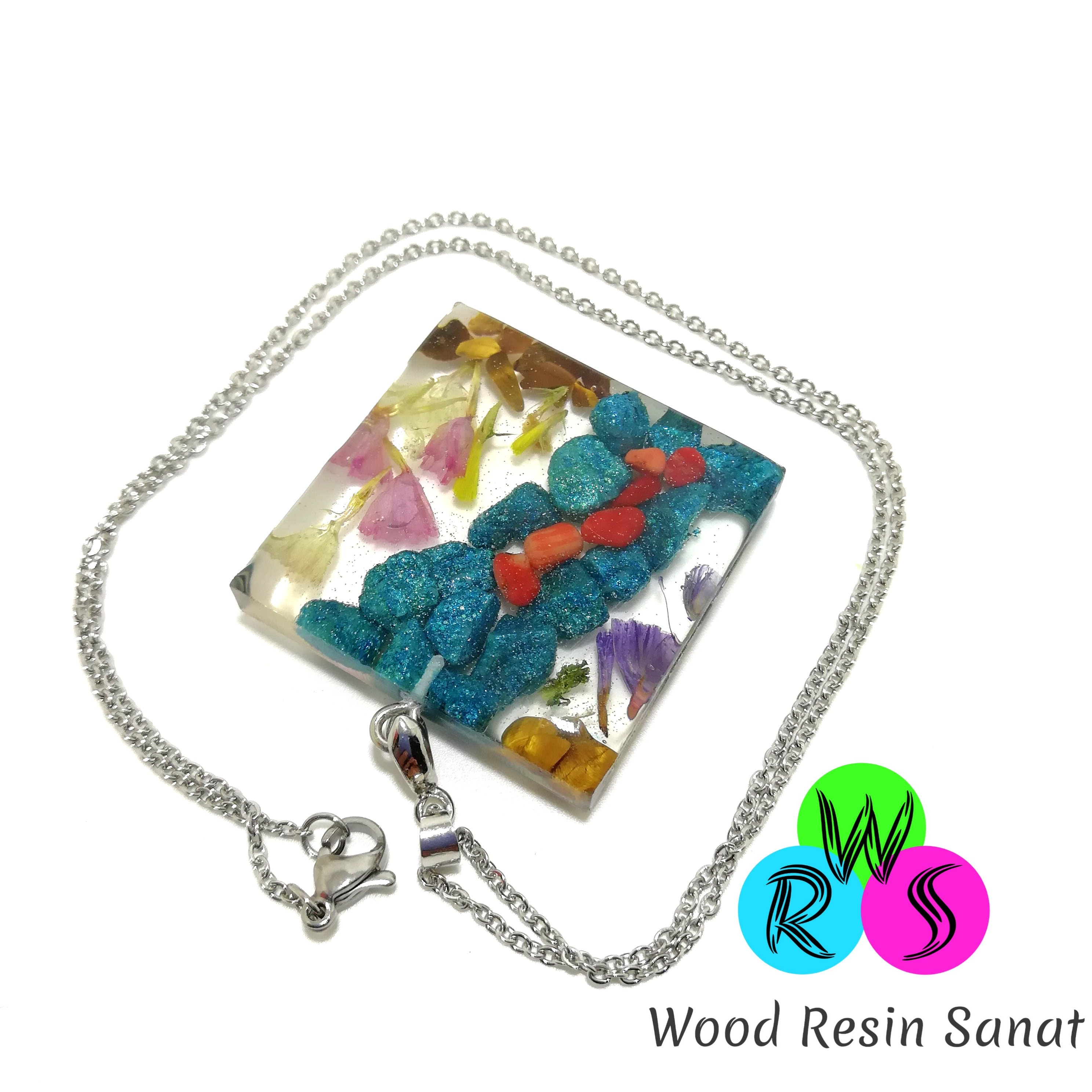 گردنبند رزین کد 215