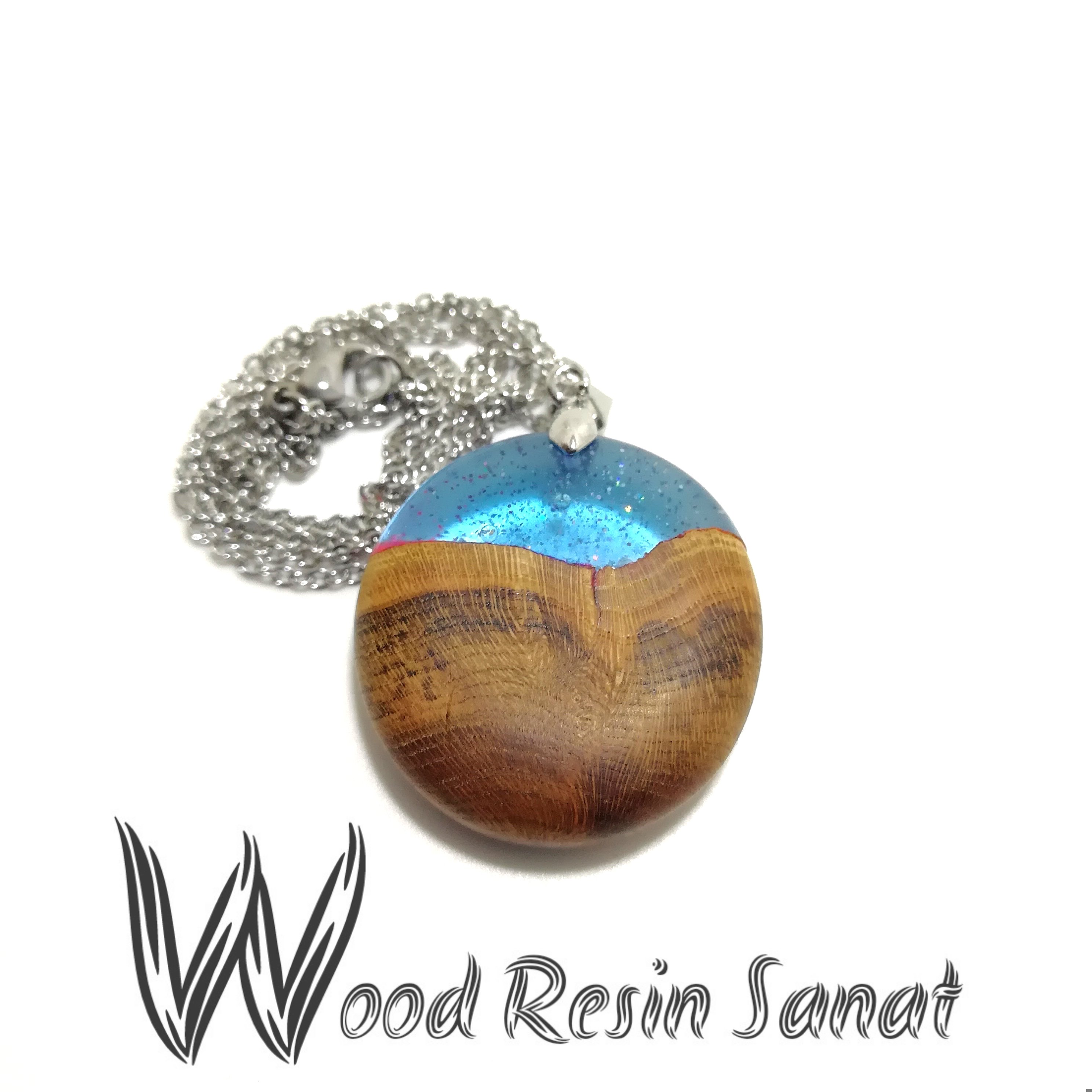 گردنبند چوب و رزین کد 313