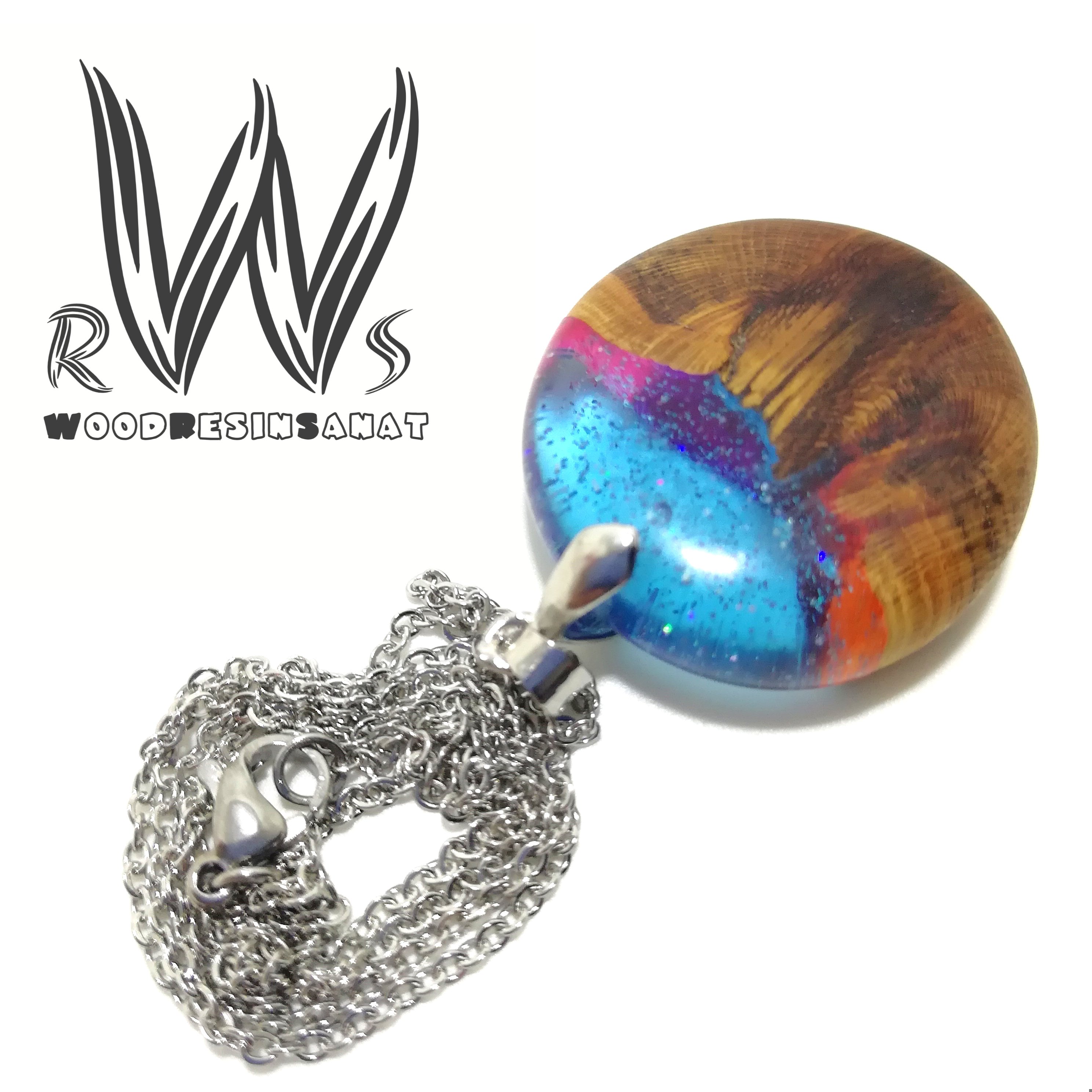 گردنبند چوب و رزین کد 313