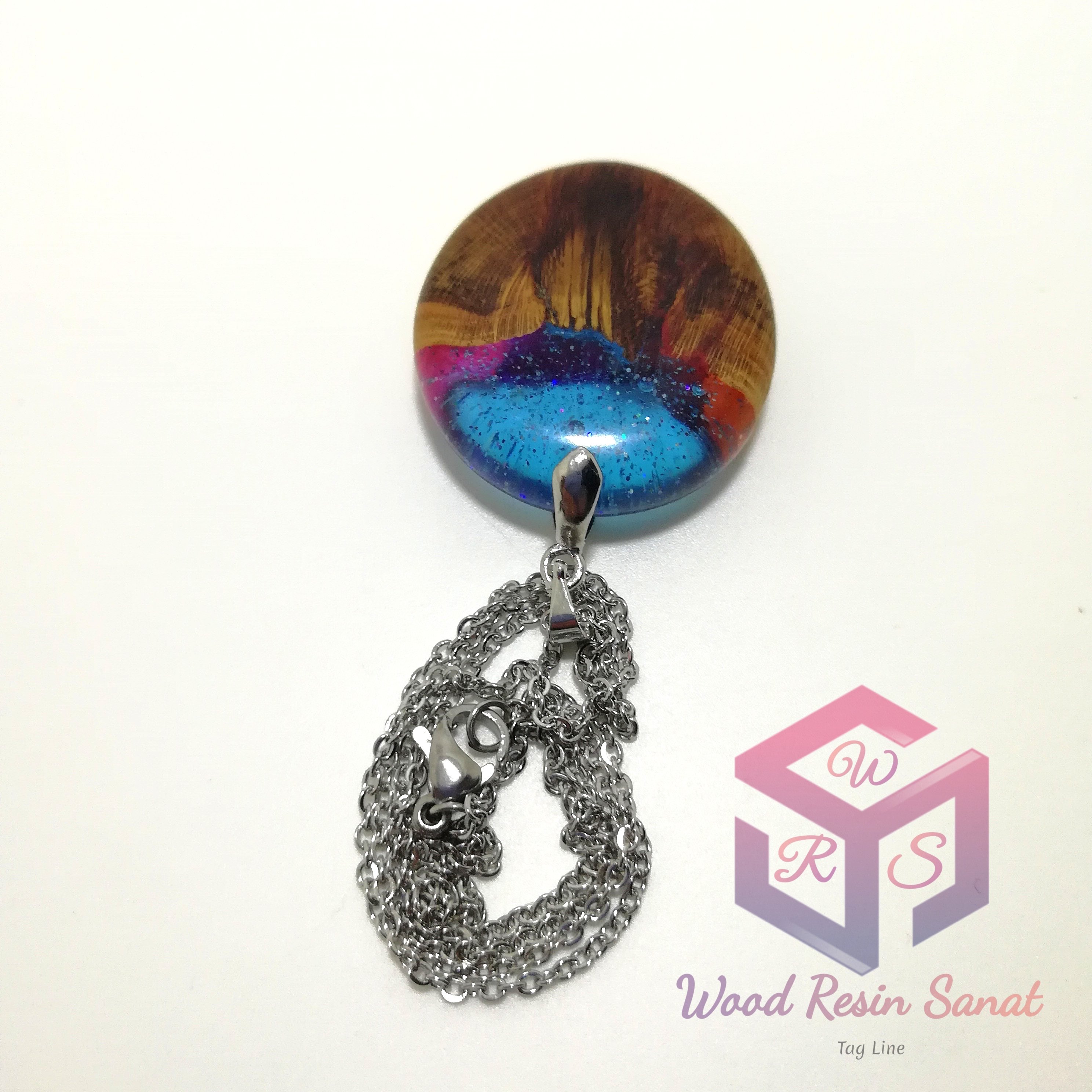 گردنبند چوب و رزین کد 313