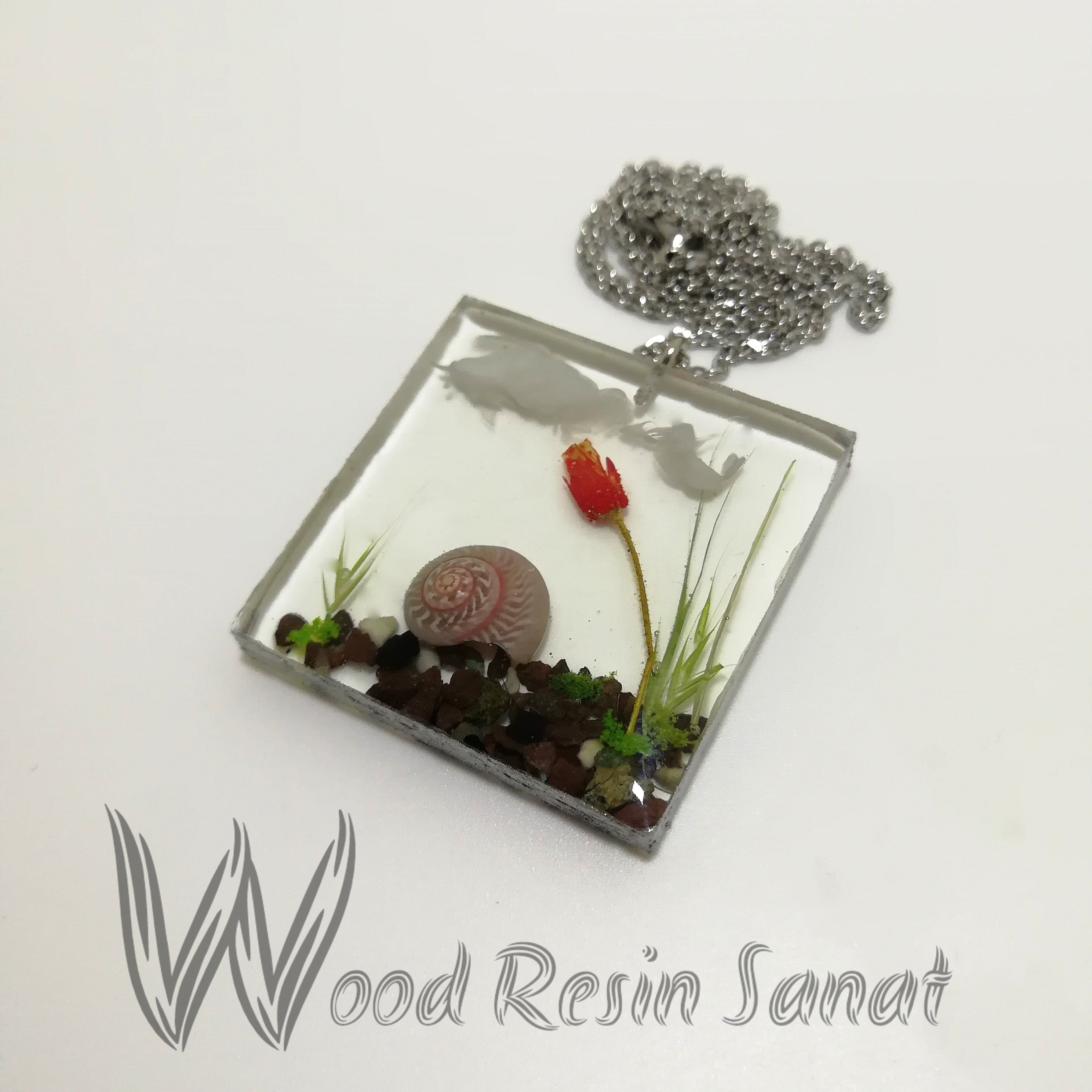 گردنبند رزین کد 418