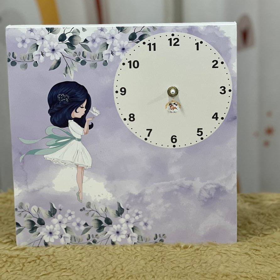 ساعت چاپ با طرحهای متنوع دخترانه و پسرانه جنس ام دی اف و طلق چاپ با کیفیت تضمینی بهمراه عقربه و موتور ساعت کامل