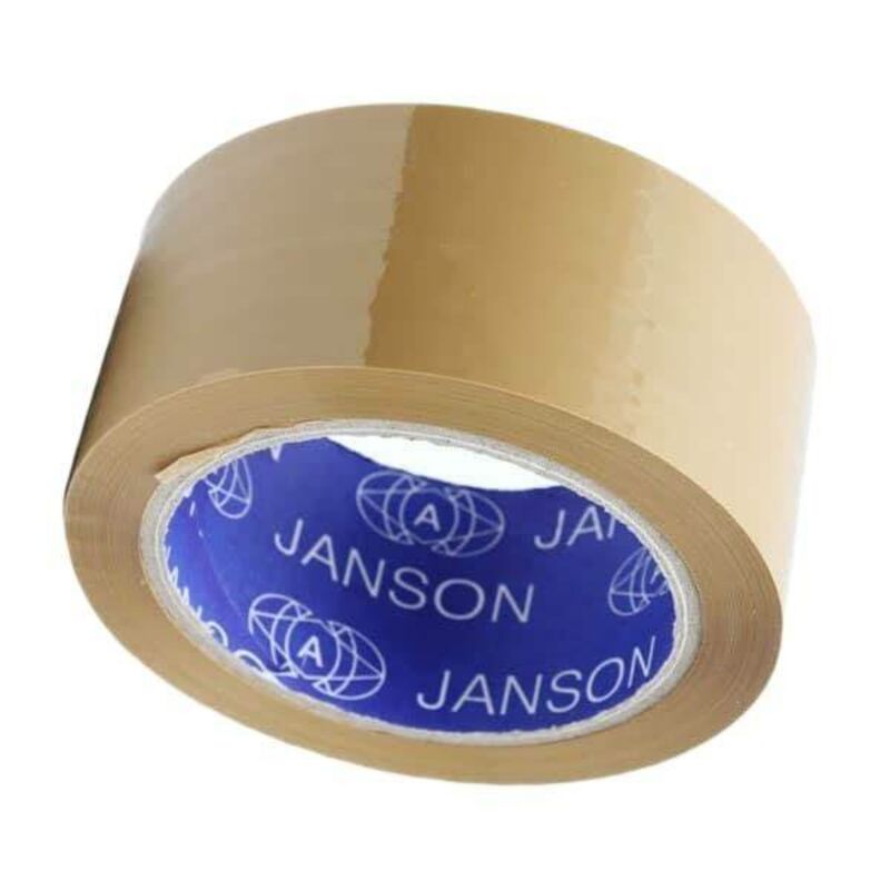 چسب پهن 5 سانتی قهوه ای جانسون JANSON-بسته 72 عددی - 90یاردی -45 میکرون-باربری