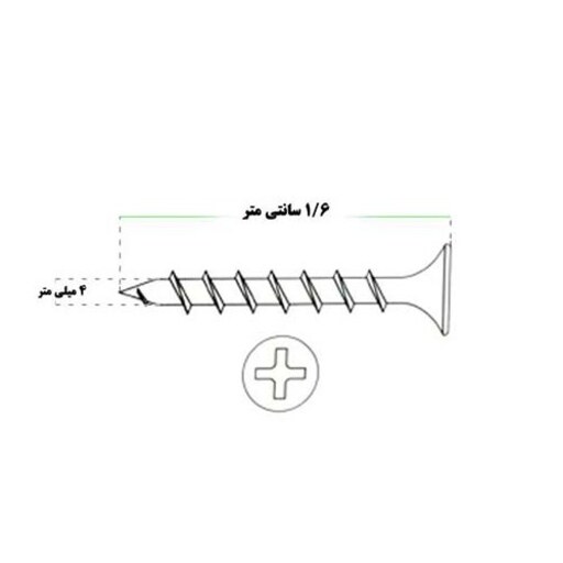 پیچ ام دی اف ( MDF )  چینی سایز 16 میلی متر 