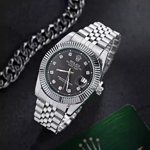 ساعت مچی زنانه رولکس ROLEX طرح DATEJUST  دارای جعبه و باطری اضافه