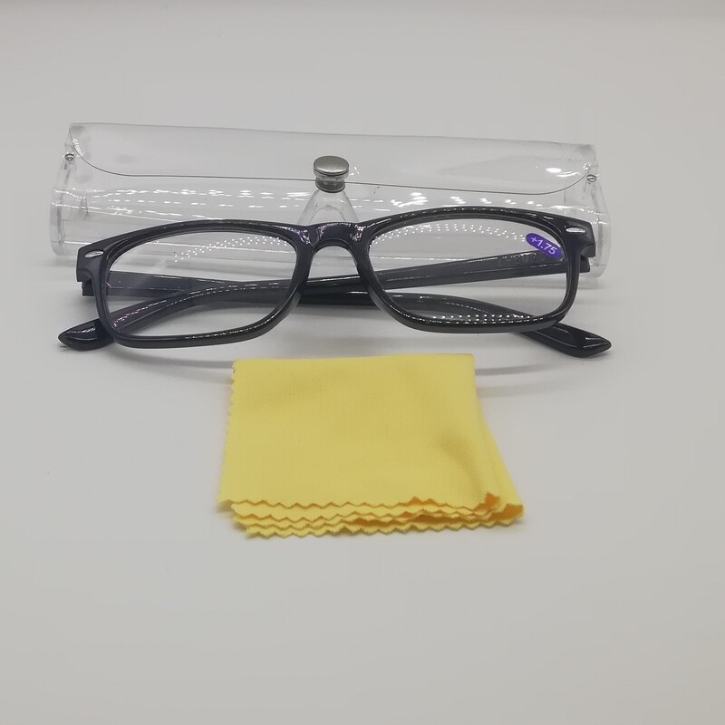 عینک مطالعه نمره دار بهمراه جعبه و پارچه نرم عینک طبی مطالعه عینک مردانه مطالعه عینک زنانه مطالعه