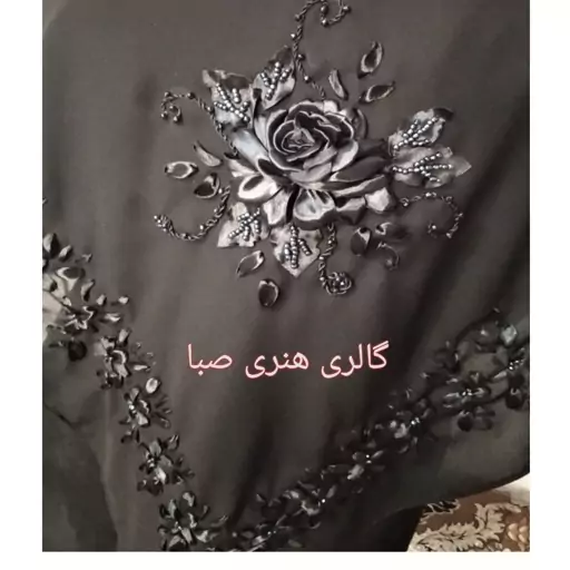 روسری  مشکی حریر 