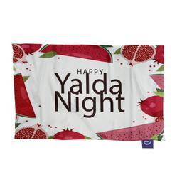پارچه کادویی ترمه طراحان ایده مدل happy yalda night (سفید)کد cfp1747