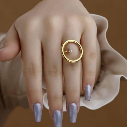 انگشتر زنانه استیل ( طلایی )
