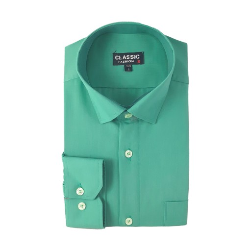 پیراهن مردانه ساده سبز کد 2113