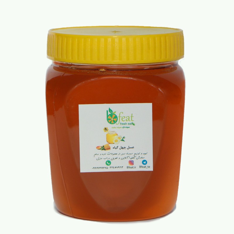 عسل چهل گیاه طبیعی در بسته بندی های یک کیلویی و زیبا