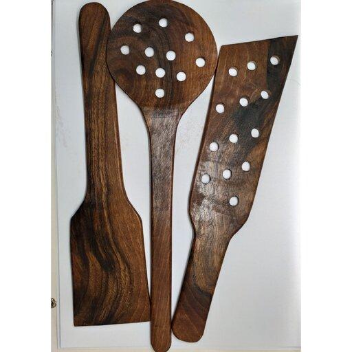 پکیج 3 عددی کف گیر لاکچری چوبی ،ساخته شده از چوب گردو ، بسیار سبک و‌ خاص