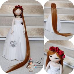 عروسک تیلدا مدل عروس همراه پایه 40 سانتی کادوی ویژه عروسی