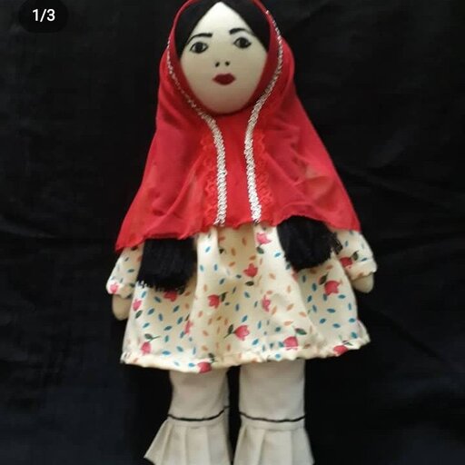 عروسک  با لباس محلی بندر ماهشهر وزن 90 سایز،40 سانت،رنگ متنوع
