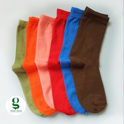 پک 6 عددی جوراب ساق بلند  رنگی در 6 رنگ بندی جذاب