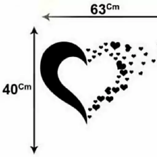 اینه دکوراتیو قلب پرواز