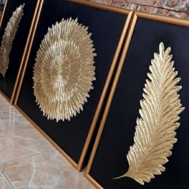 تابلو خورشید و برگ  